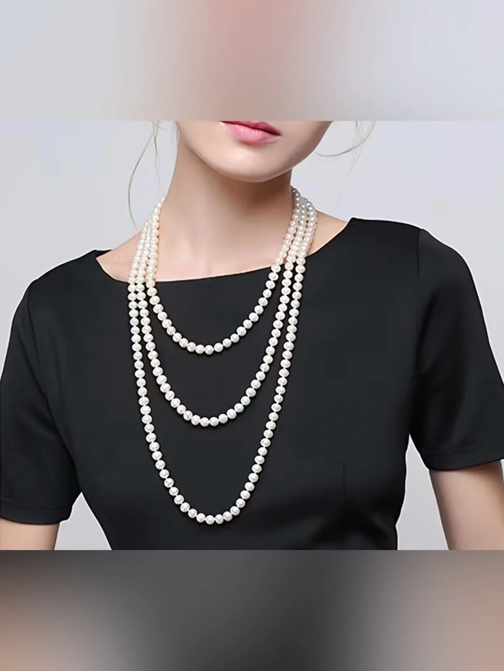 Classic White Pearl Multi-Strand Necklace - Womens Jewelry